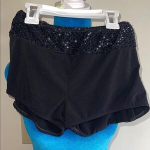 Black Sparkly Kids Shorts